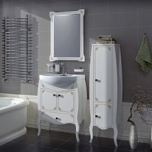 Мебель для ванной ASB-Mebel Парма 60 белая патина золото