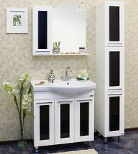 Мебель для ванной Sanflor Валлетта 80 черное стекло L