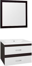 Мебель для ванной Style Line Сакура 80 Люкс Plus, белая/венге