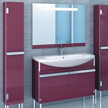 Мебель для ванной Gemelli Glass New 108 напольная colorglass