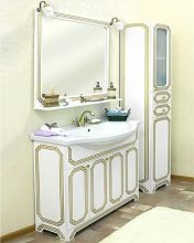 Мебель для ванной Sanflor Каир 100 белая, золотая патина