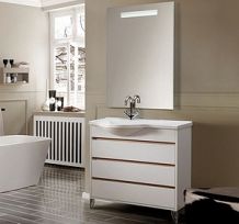 Мебель для ванной Belux Лира New 90 белая, молочный дуб L