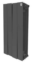 Радиатор биметаллический Royal Thermo Piano Forte 500 noir sable 4 секции, черный